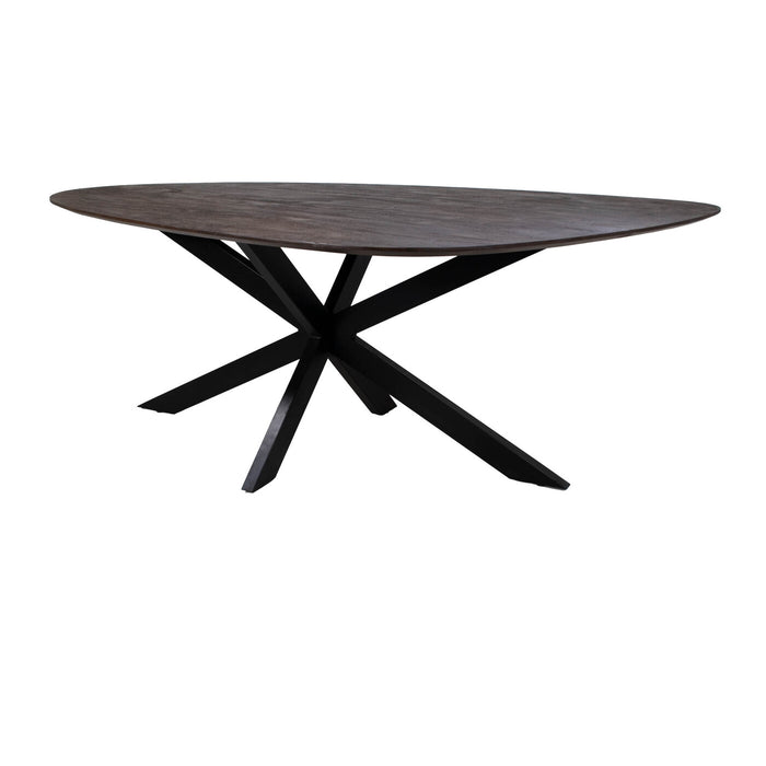 Giga Meubel - Eettafel Kiezel - Bruin 200cm - Matrix-Poot - Tafel Owen