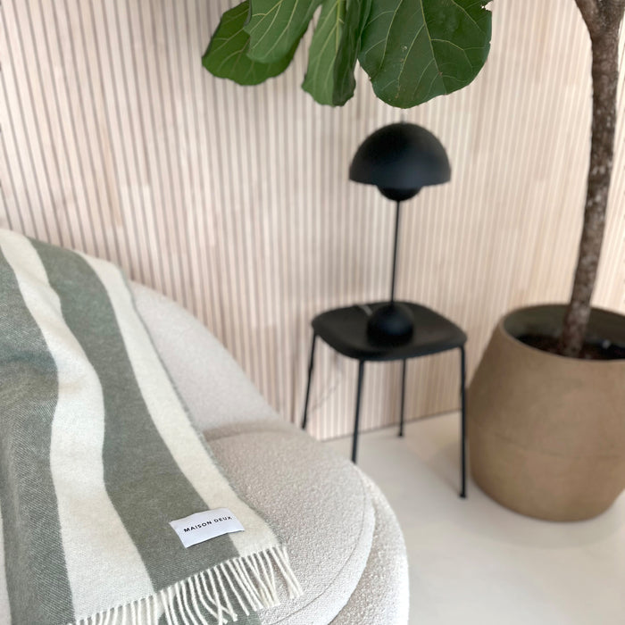 Maison Deux Rough Stripe Plaid - Agave