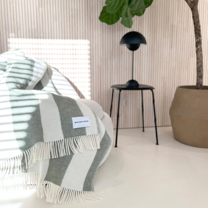 Maison Deux Rough Stripe Plaid - Agave