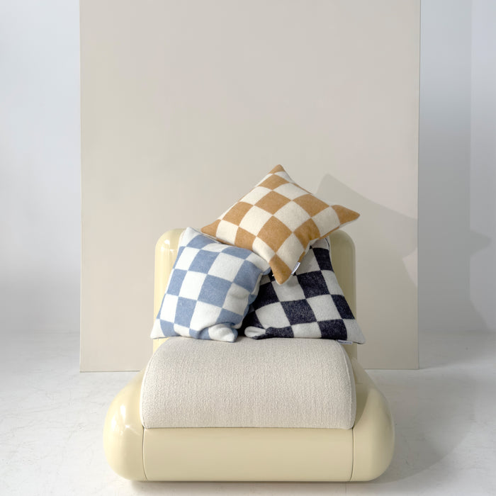 Maison Deux Checkerboard Kussenhoes - Zwart / Wit