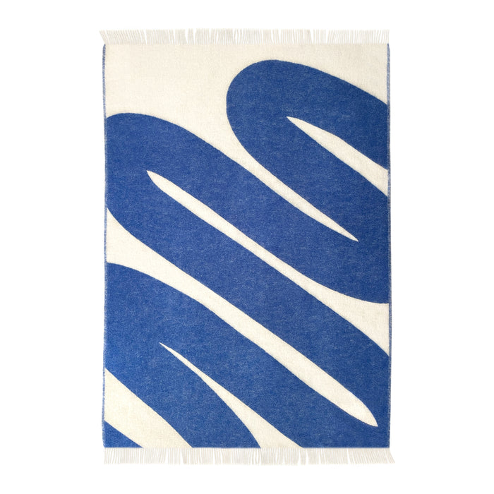 Maison Deux Swirl Plaid - Kobaltblauw / Wit