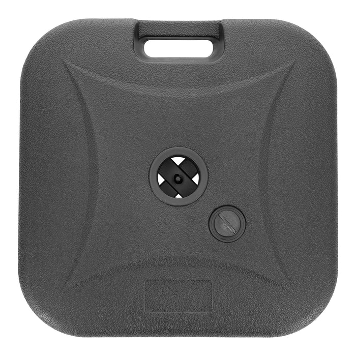 ACAZA Parasolvoet - Parasoltegels - Parasolvoeten - tot 24 kg - zwart - Vierkanten Parasolvoet - Parasol Voet - Parasol Tegels
