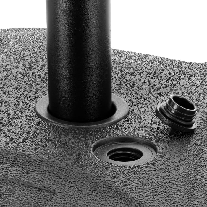 ACAZA Parasolvoet - Parasoltegels - Parasolvoeten - tot 24 kg - zwart - Vierkanten Parasolvoet - Parasol Voet - Parasol Tegels