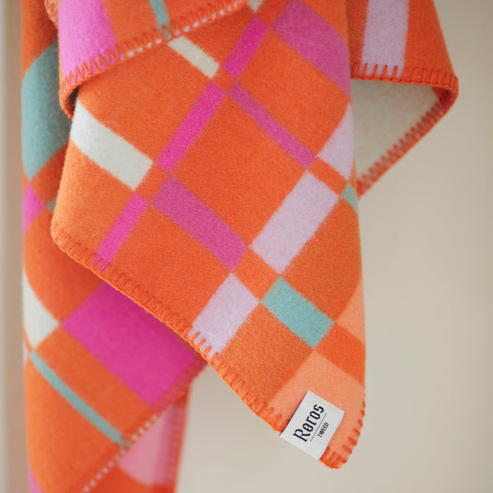 Røros Tweed City Plaid 67 x 100 cm - Oranje