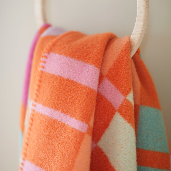 Røros Tweed City Plaid 135 x 200 cm - Oranje