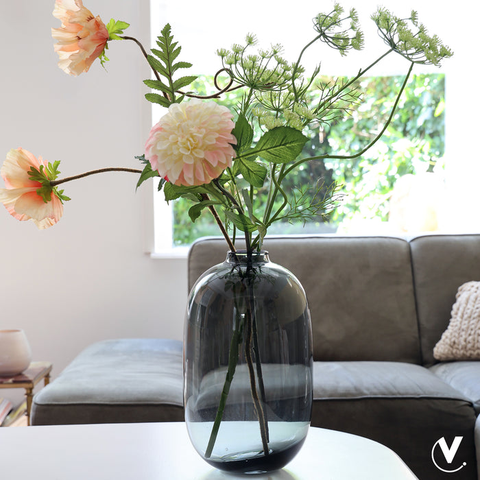 Vase The World Don grey vaas Ø20 x H33 cm