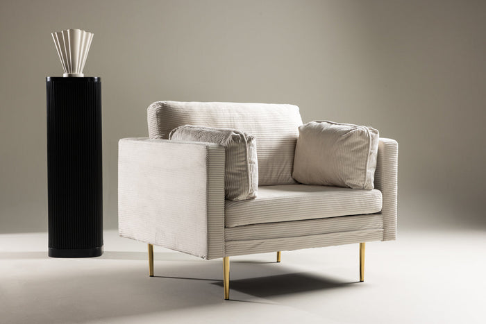 Renzo Fauteuil - Beige Ribstof