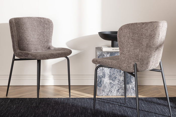 Rebellenclub Eetkamerstoel Drammen - Donkergrijs - Set van 2