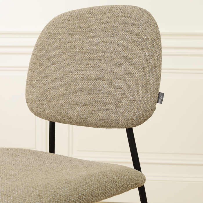 Nolon Jasmijn Barkruk Taupe Melange - Zwart - 65 cm