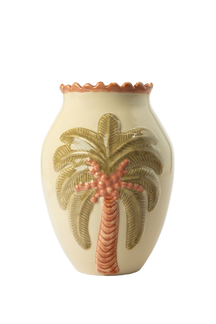 Sissy-Boy Beige vaas met palmboom