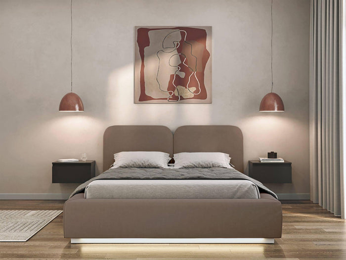 Selsey Design Bedframe Cremona velvet 140 x 200 cm met verlichting