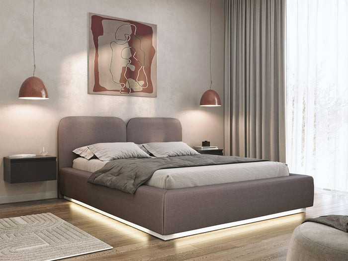 Selsey Design Bedframe Cremona chenille 180 x 200 cm met verlichting