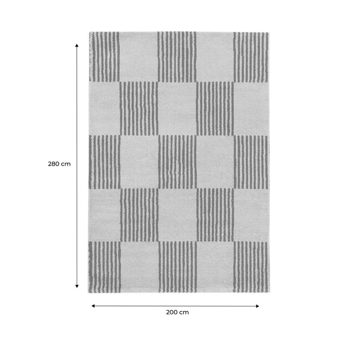 sweeek - Binnen tapijt rood en roze dambordpatroon