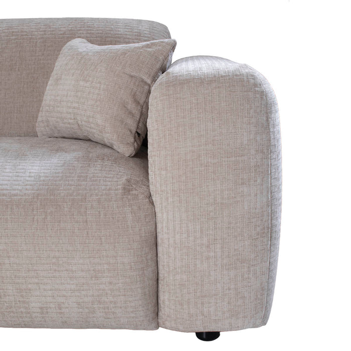 Giga Meubel - 2-Zits Bank - Beige Stof - 205x100x73cm - Dijon