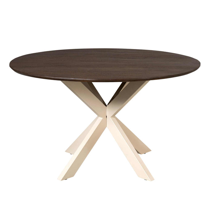 StarFurn - Eettafel Deens Ovaal Bruin|Zand - 130x130x76cm - Madison