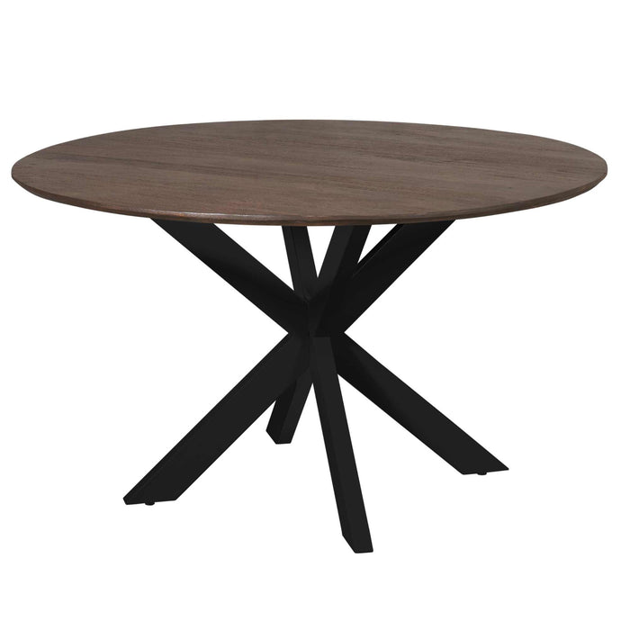 StarFurn - Eettafel Deens Ovaal Bruin|Zwart - 130x130x76cm - Madison