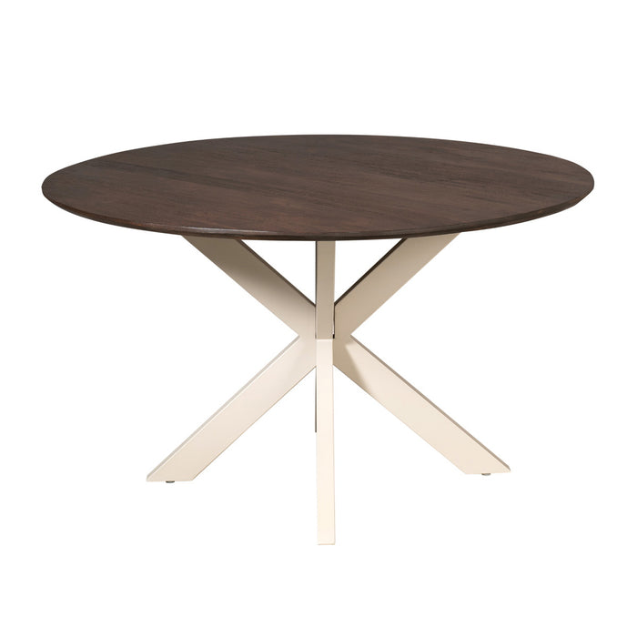StarFurn - Eettafel Deens Ovaal Bruin|Zand - 150x150x76cm - Madison
