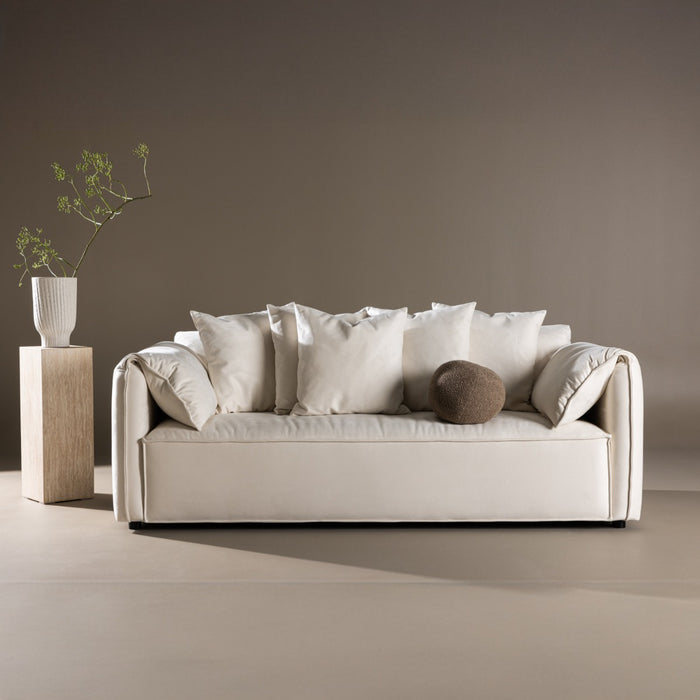 Fjôrd - 3-Zitsbank Wit Stof - 202x100x73cm - Torekov