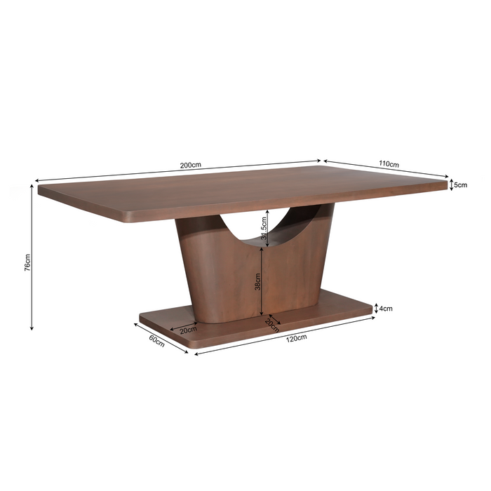 Starfurn Eettafel Voco | 200 cm | Walnut