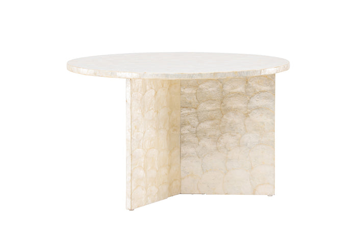 Fjôrd - Salontafel Rond - Beige Steen - 70x70x43cm - Smögen