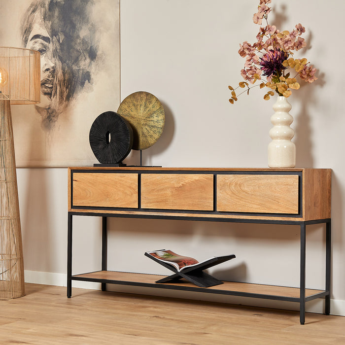 StarFurn - Sidetable Naturel Hout - 150x35x76cm - RichWood