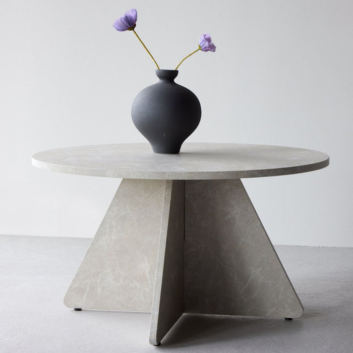 Fjôrd - Salontafel Rond - Beige MDF - 80x80x45cm - Bootcut