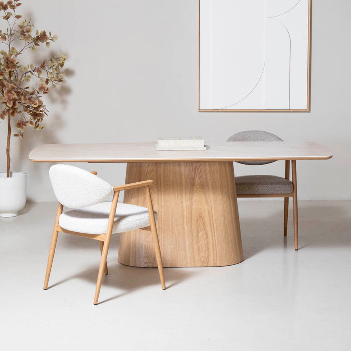 Giga Meubel - Eettafel Thomas Naturel Keramisch 200cm