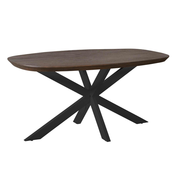 StarFurn - Eettafel Deens Ovaal Bruin|Zwart - 160x90x76cm - Madison