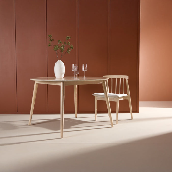 Fjôrd - Eettafel Rond - Naturel MDF - 120x120x75cm - Flora