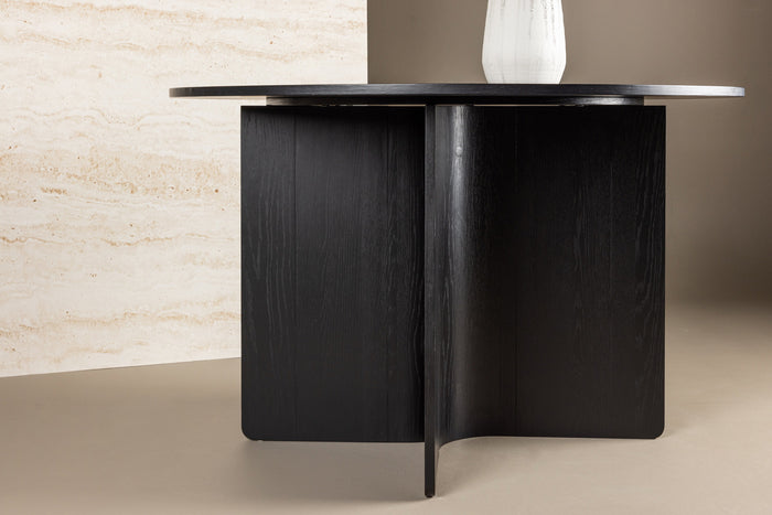 Fjôrd - Eettafel Rond - Zwart - 120x120x76cm - Tyresö
