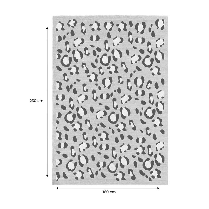 sweeek - Beige luipaardmotief binnentapijt