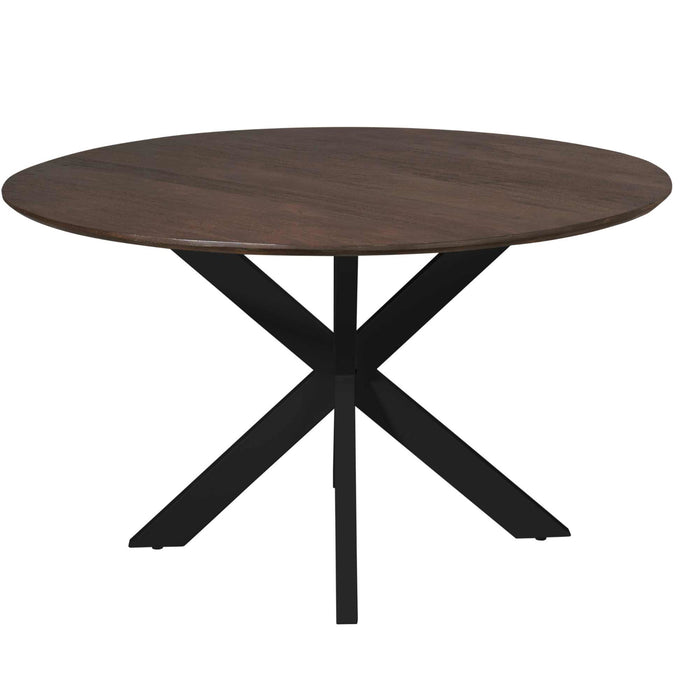 StarFurn - Eettafel Deens Ovaal Bruin|Zwart - 150x150x76cm - Madison
