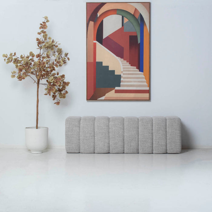 DÉJA Living - Eetkamerbank Taupe Stof - 160x45x48cm - Bogense