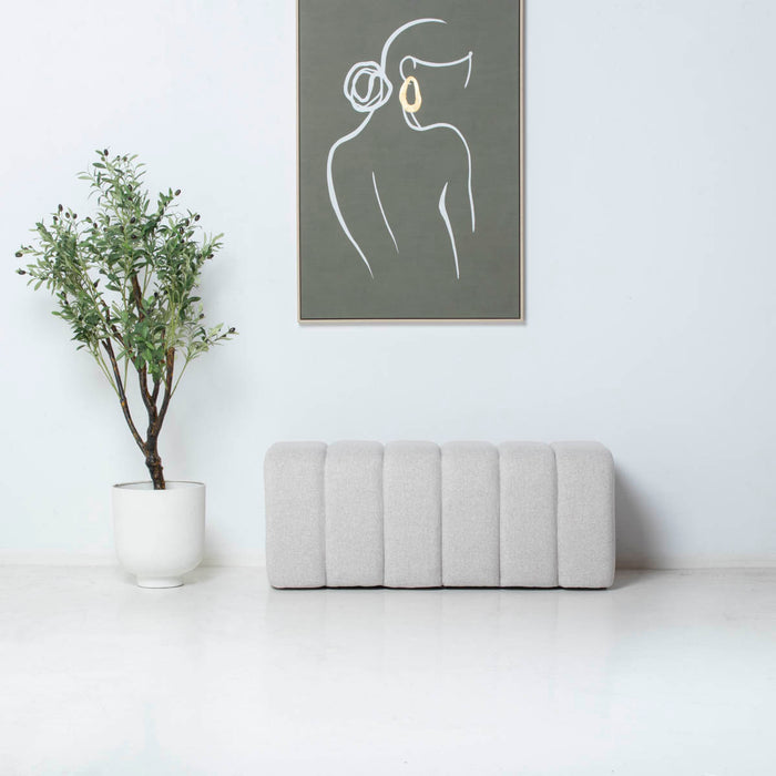 DÉJA Living - Eetkamerbank Beige Stof - 120x45x48cm - Bogense