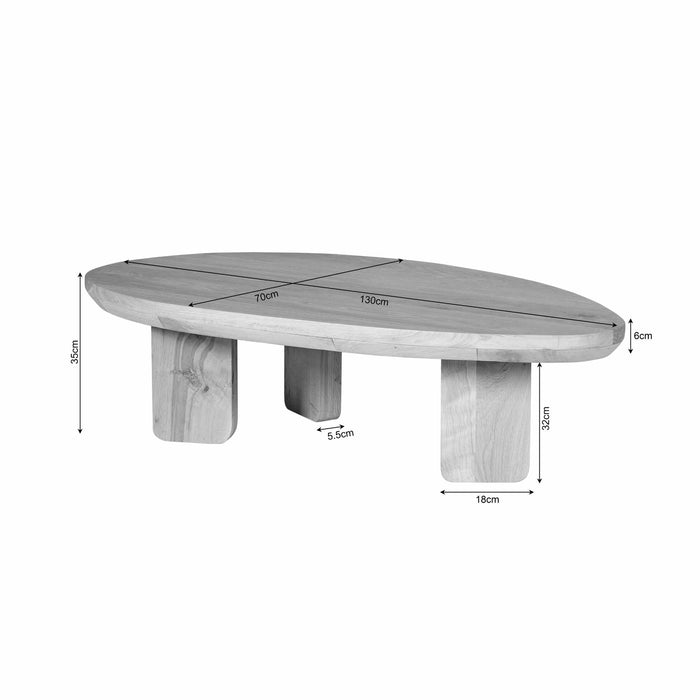 Starfurn Salontafel Zillah | 130 cm | Naturel Eiken