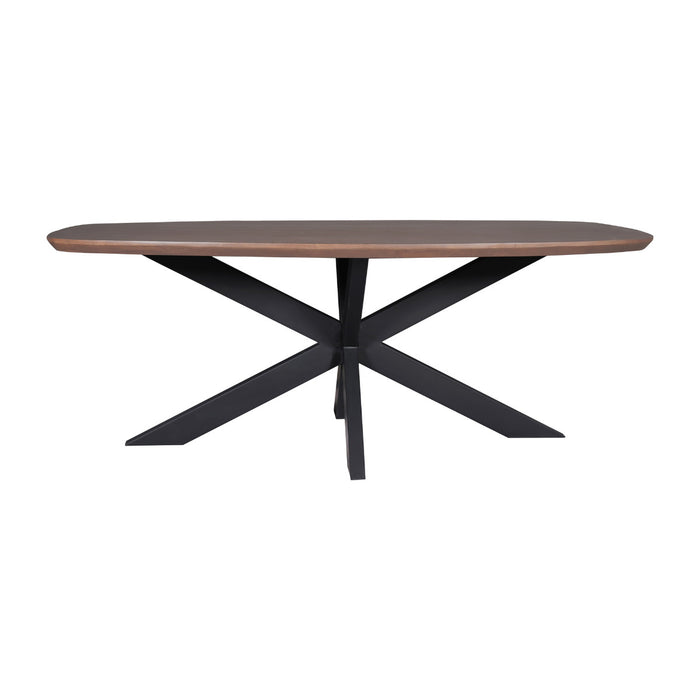 StarFurn - Eettafel Deens Ovaal Walnoot|Zwart - 240x100x76cm - Madison