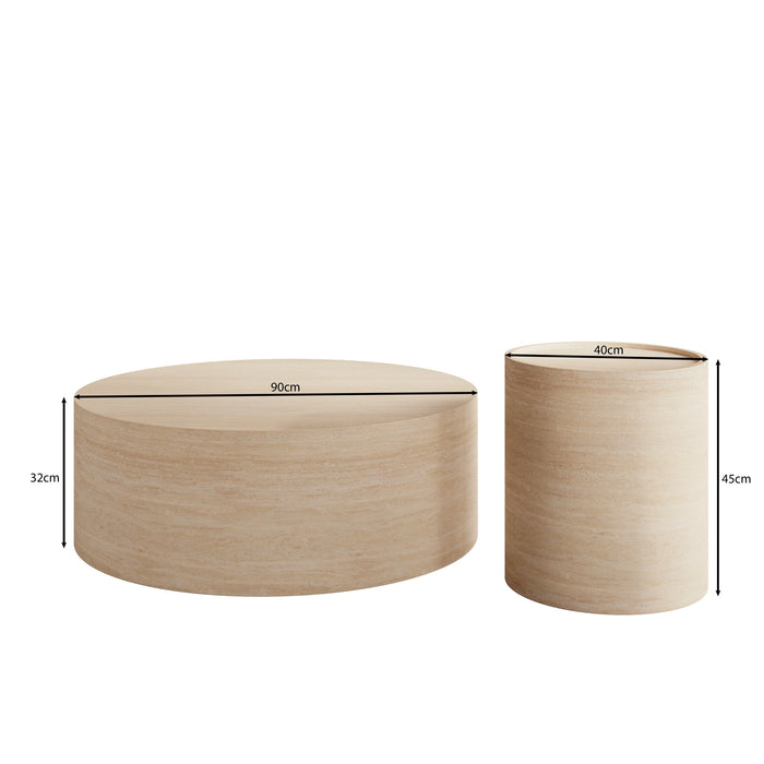 Meubella - Mesa - Salontafel set van 2 - Wit