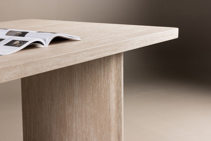 Fjôrd - Eettafel Rechthoek - Beige MDF - 240x100x75cm - Skagen