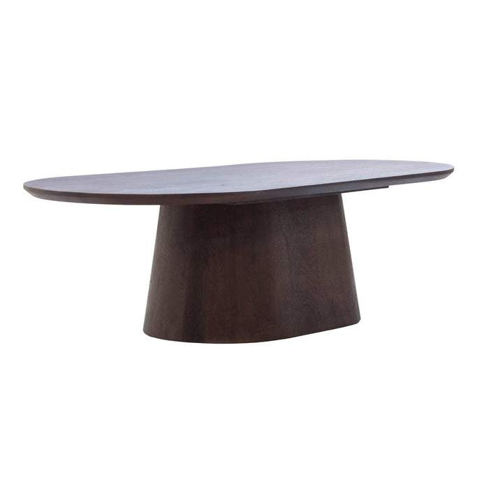 Giga Meubel - Salontafel Stijn Donkerbruin Deens Ovaal 130cm