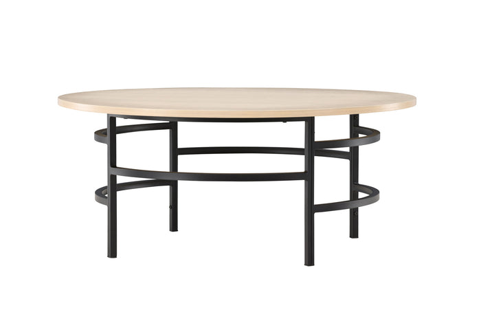 Fjôrd - Salontafel Rond - Zwart|Naturel - 100cm - Copenhagen