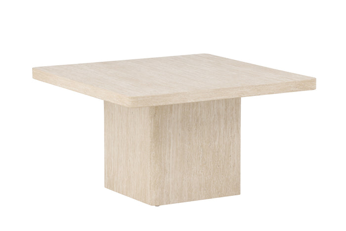 Fjôrd - Salontafel Vierkant - Beige MDF - 80x80x46cm - Qvart