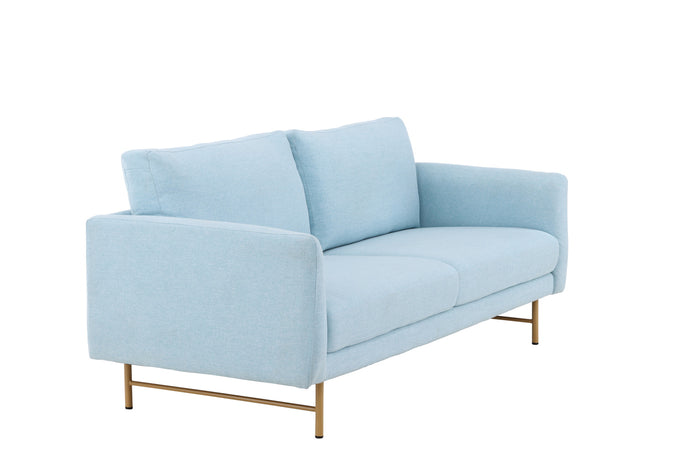 Fjôrd - 3-Zitsbank Blauw Stof - 198x88x69cm - Sky
