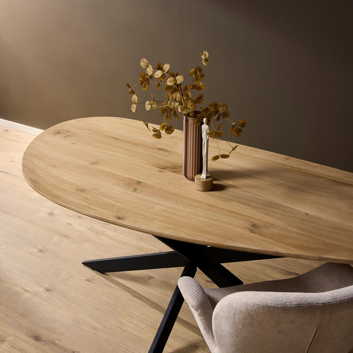 StarFurn - Eettafel Naturel Eikenhout - 280x130x76cm - Cloud