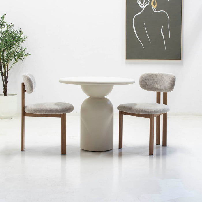 DÉJA Living - Eettafel Rond - Beige Eco Composiet - 80cm - Djurö