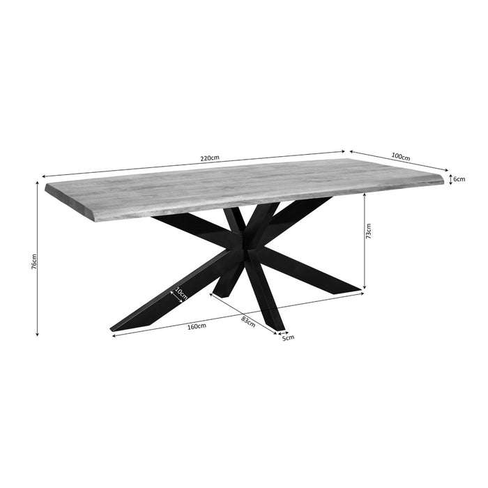 Starfurn Boomstamtafel Denver | 220 cm