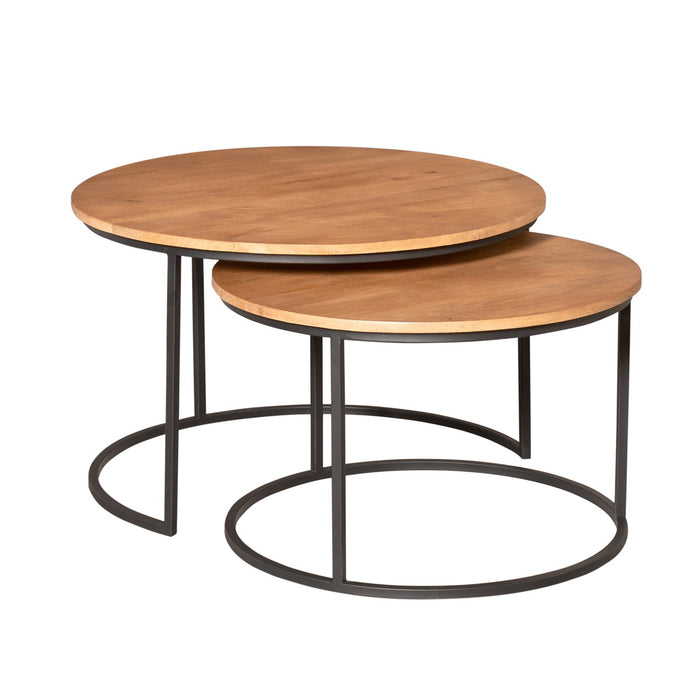 StarFurn - Salontafel Madison Naturel 70cm Set van 2