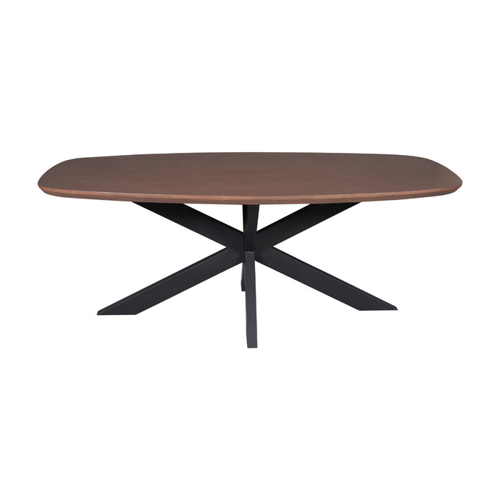 StarFurn - Eettafel Deens Ovaal Walnoot|Zwart - 280x100x76cm - Madison