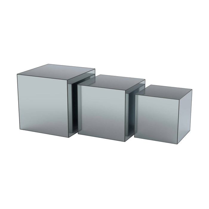 sweeek - Bijzettafel kubus spiegelglas 35cm