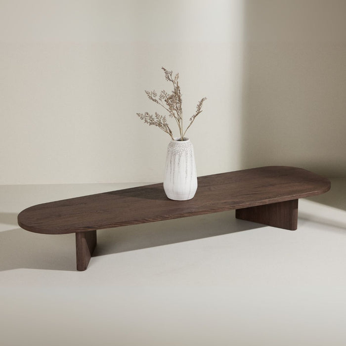Fjôrd - Salontafel Organisch - Donkerbruin MDF - 180x55x25cm - Grönvik