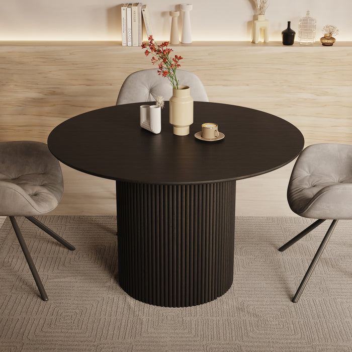 Meubella - Modena - Eetkamertafel - Zwart - 120x120x76 cm